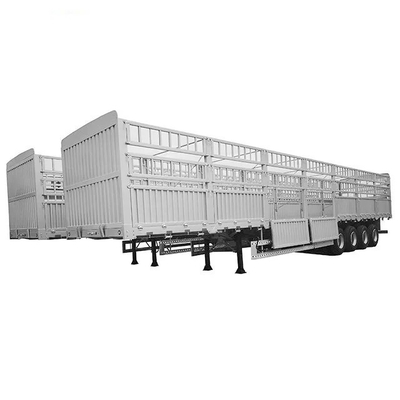 4 axes remorque murale latérale clôture semi-remorque de fret avec classe de charge légère abordable