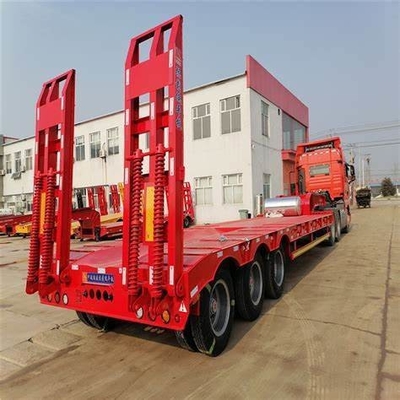 Trailers à plat à prix abordable avec une jambe de débarquement de 13500X3000X1550 mm 28t
