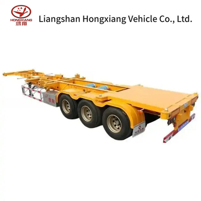 Transports de conteneurs Shandong Semi-remorque à squelette à chargement élevé