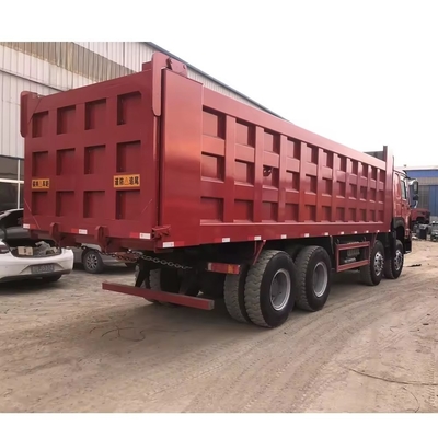 HOWO 8X4 375 TIPPER 500HP TIPPER déchargeuse utilisée avec suspension pneumatique Chauffeur siège principal