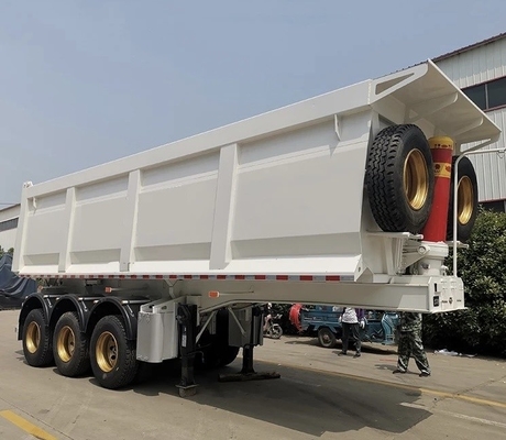 40 à 80 tonnes de camions à décharge de type U à trois axes, semi-remorques avec système de freinage antiblocage ABS