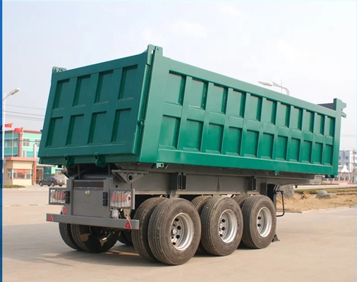 3 axes 40-100 tonnes camion de décharge arrière semi-remorque à pointe arrière pour la technologie avancée