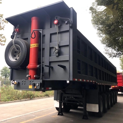 Auto-dépôt de 6 axes Dump Trailer Dump Truck Transport Semi-remorque pour charges lourdes