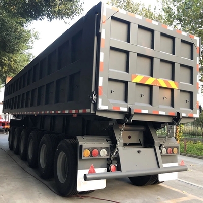 Auto-dépôt de 6 axes Dump Trailer Dump Truck Transport Semi-remorque pour charges lourdes