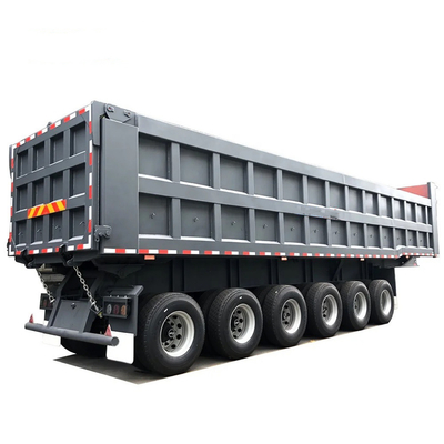 Auto-dépôt de 6 axes Dump Trailer Dump Truck Transport Semi-remorque pour charges lourdes
