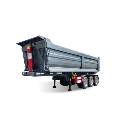 Vans de type 4 axes en forme de U, remorques/remorques à demi-remorque avec bascule 45cbm 80 tonnes