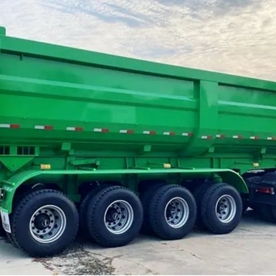 25cbm 32cbm en forme de U Fin arrière basculeur déchargeur semi-camion remorque pour lourds