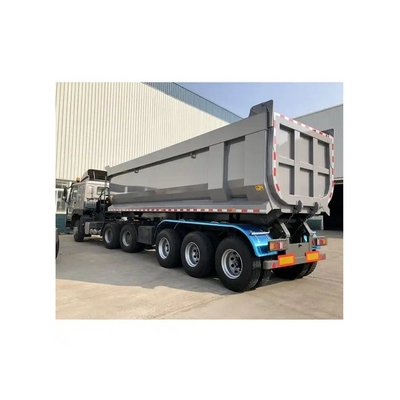 25cbm 32cbm en forme de U Fin arrière basculeur déchargeur semi-camion remorque pour lourds