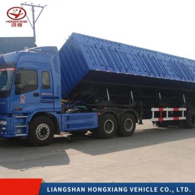 3 essieux 35 40 Cbm acier 60 tonnes camions lourds déchargeur remorque déchargeur semi-remorque