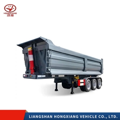 3 essieux 35 40 Cbm acier 60 tonnes camions lourds déchargeur remorque déchargeur semi-remorque