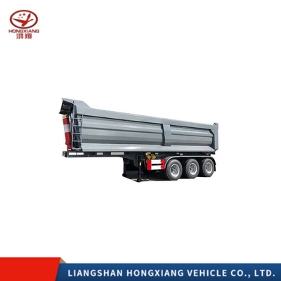 Acier 4 essieux lourd côté en aluminium arrière 30 50 60 tonnes semi-camion hydraulique remorque