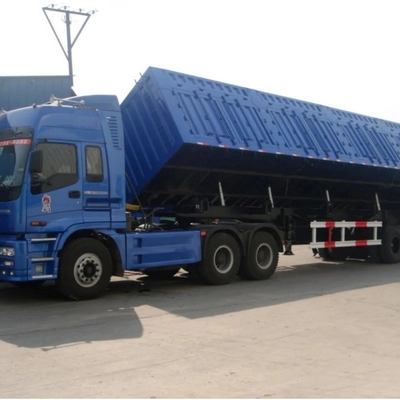 Trois essieux arrière déverrouillage déverrouillage semi-camion fin déverrouillage semi-remorque avec 8.12.16 Pneus