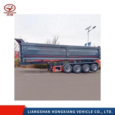 Trailers à semi-remorque de type fourgonnette 35cbm 60 tonnes Trailers à décharge arrière pour le transport en vrac