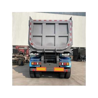 3 essieux à l'arrière hydraulique de levage de décharge de basculement semi-camion remorque pour environnements difficiles