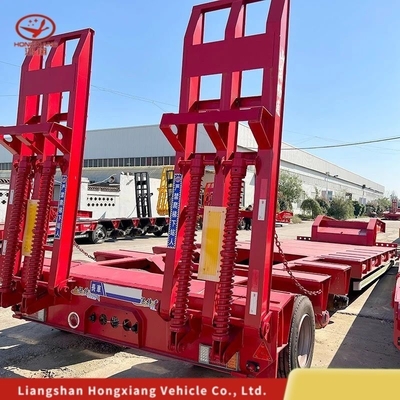Personnalisation 80 tonnes 3 essieux Extensible 17m Semi-remorque basse avec 12r22.5 pneus