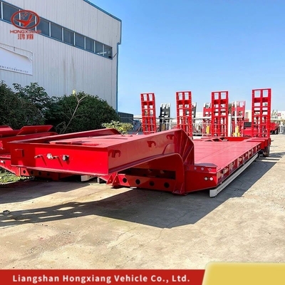 Personnalisation 80 tonnes 3 essieux Extensible 17m Semi-remorque basse avec 12r22.5 pneus