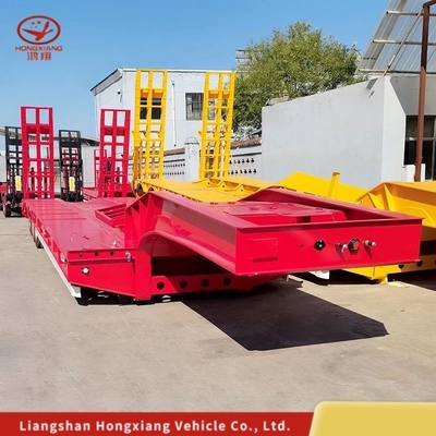Personnalisation 80 tonnes 3 essieux Extensible 17m Semi-remorque basse avec 12r22.5 pneus