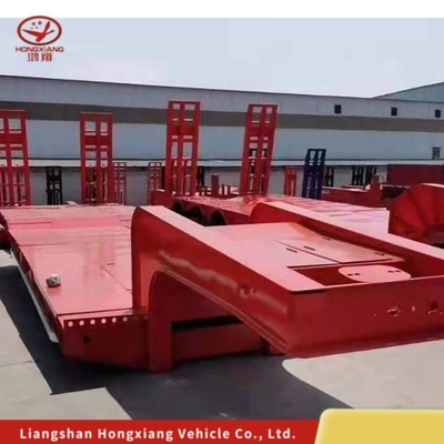 3 axes Lowbed Low Bed Truck Semi-remorque personnalisée et lourde pour vos besoins