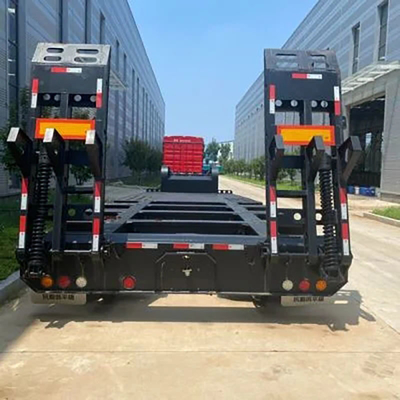 Semi-remorque basse taille de 40 tonnes à 3 axes et 4 axes, de grande capacité de charge et de grande durabilité