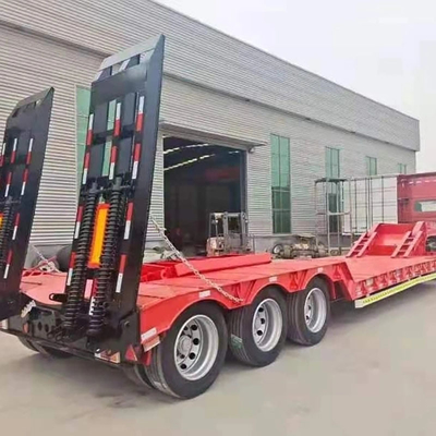 Semi-remorque basse taille de 40 tonnes à 3 axes et 4 axes, de grande capacité de charge et de grande durabilité