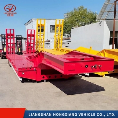 Pneus 12r22.5 3 essieux 40 pieds 20 pieds 40 pieds conteneur de transport à plat semi-remorque à lit plat