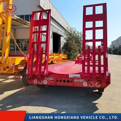 Pneus 12r22.5 3 essieux 40 pieds 20 pieds 40 pieds conteneur de transport à plat semi-remorque à lit plat