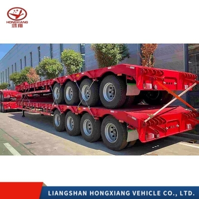 Pneus 12r22.5 3 essieux 40 pieds 20 pieds 40 pieds conteneur de transport à plat semi-remorque à lit plat
