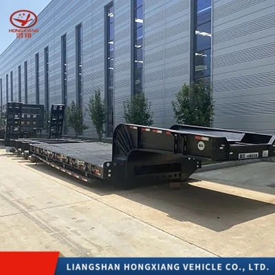 Trailers à basse altitude de 40 pieds pour le transport de 60 tonnes Trailers à basse altitude de 3 essieux Trailers lourds