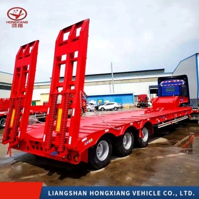 Chassis de semi-remorque à roues plates à essieu bas de catégorie 3 pour le transport de conteneurs