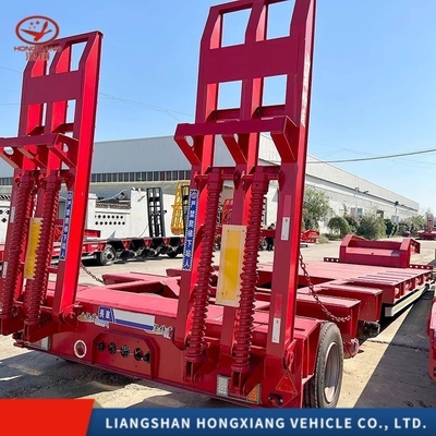 Chassis de semi-remorque à roues plates à essieu bas de catégorie 3 pour le transport de conteneurs