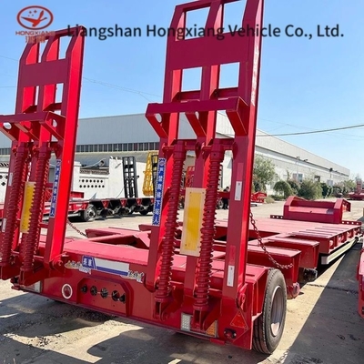13500X3000X1550 mm 13t Arbre lourd cou de poule Chargeur bas couchette basse Lowboy Truck Semi-remorque bas couchette