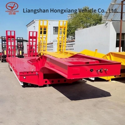 13500X3000X1550 mm 13t Arbre lourd cou de poule Chargeur bas couchette basse Lowboy Truck Semi-remorque bas couchette