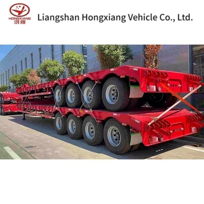 13t Suspension aérienne d'essieu Voie gazeuse à raccordement rapide Semi-remorque à lit bas pour lit bas