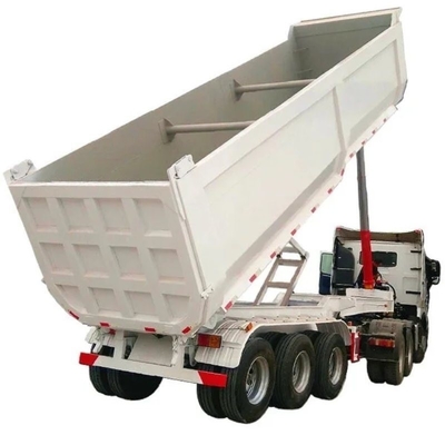 1 Semi-remorque personnalisée à bascule de gravier Semi-fond du cou de poule Dump Haulers pour camion