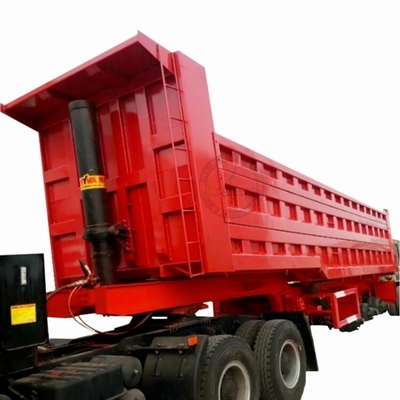 1 Semi-remorque personnalisée à bascule de gravier Semi-fond du cou de poule Dump Haulers pour camion