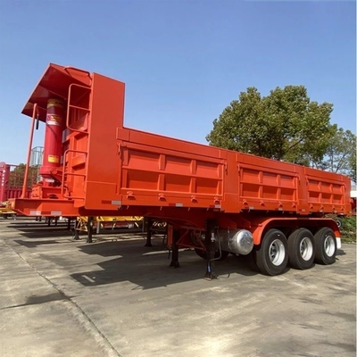 1 Semi-remorque personnalisée à bascule de gravier Semi-fond du cou de poule Dump Haulers pour camion