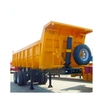 80-100 tonnes 45cbm remorque arrière déchargeuse remorque déchargeuse semi-remorque pour le transport du charbon