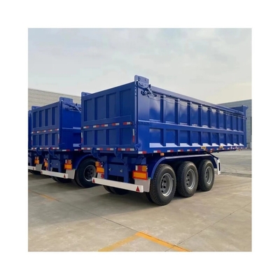 3/4/5/6 essieux acier hydraulique basculant arrière bout déchargeur de déchargeur de charge lourde Sinotruk exploitation minière Ferme de fret basculant camion semi-remorque en Afrique