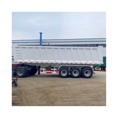 3/4/5/6 essieux acier hydraulique basculant arrière bout déchargeur de déchargeur de charge lourde Sinotruk exploitation minière Ferme de fret basculant camion semi-remorque en Afrique
