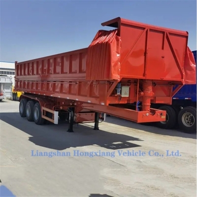 50 tonnes 60 tonnes 80 tonnes remorque à virage à trois essieux tracteur déchargeur charbon transport semi-remorque