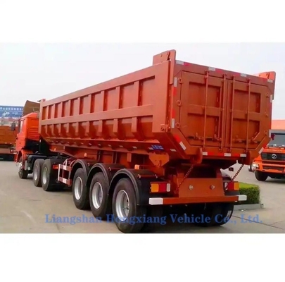 Camion à remorque 25 mètres cubes 30 tonnes Dump Semi-remorque hydraulique
