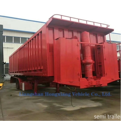 Camion d'acier utilitaire de 80 tonnes Fu-Wa 20-50 Cbm Heavy Duty 3-Axle Rear Flip Dump Semi-remorque
