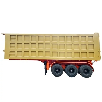 12 Nombre de pneus Dump Semi-remorque 40t 50t Camion à 3 essieux en forme de U pour tracteur hydraulique minier