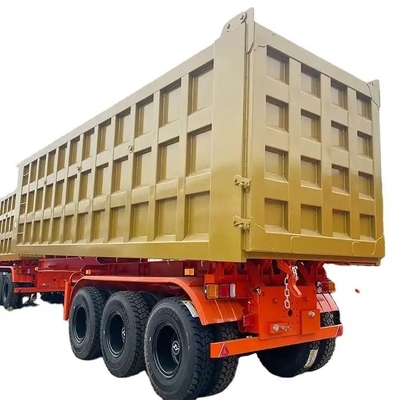 Trailers à inclinaison arrière de 3 et 4 essieux de 80 tonnes avec 12 pneus et système de freinage antiblocage ABS