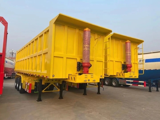 Trailers à inclinaison arrière de 3 et 4 essieux de 80 tonnes avec 12 pneus et système de freinage antiblocage ABS
