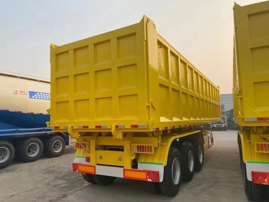 3 essieux auto-dump hydraulique cylindre Dump Trailer pour 20FT 40FT camion de décharge arrière