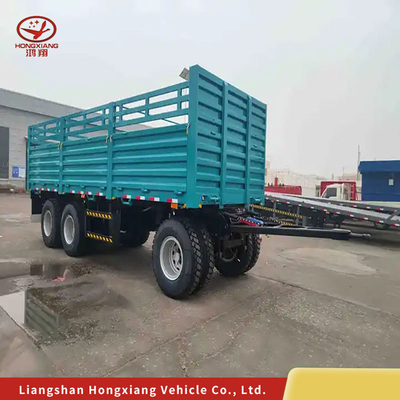 Transporteur de marchandises camions semi-remorque plat 13500X3000X1550 mm avec conception à aile ouverte