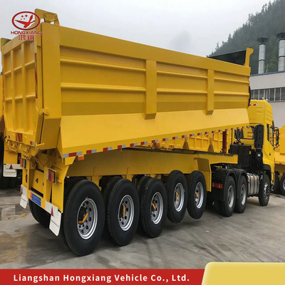 Chargeur Tonne extensible camion hydraulique à basse altitude Lowboy Semi-remorque 13500X3000X1550 mm
