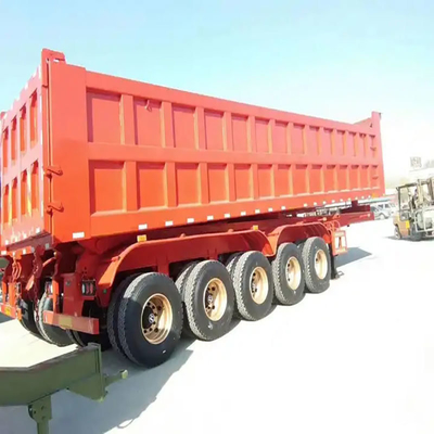 Trailer de camion à suspension croisée à deux vitesses et décharge hydraulique