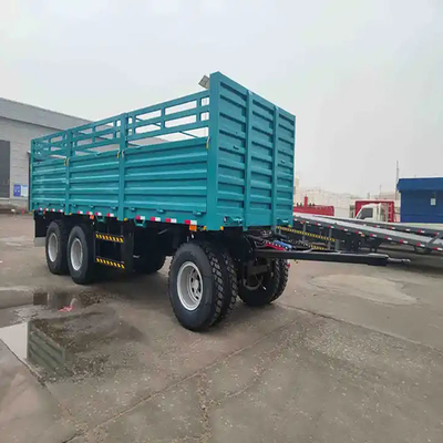 Trailer de camion à suspension croisée à deux vitesses et décharge hydraulique